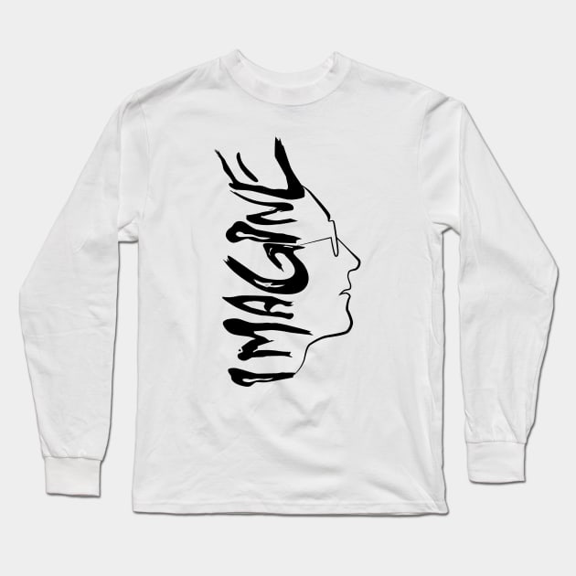 Imagine Black Long Sleeve T-Shirt by MucisianArt